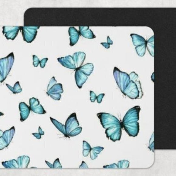 BLUE Butterfly Mouse Pad - Picture 1 of 1